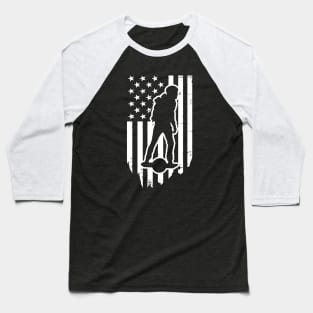 Onewheel Nation American Flag One Wheel Rider Baseball T-Shirt